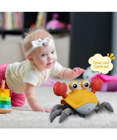 Crawling Crab Baby Toys with Music and LED Light for Kids Toddles - Interactive Infrared Induction RC Toys with Automatically Avoid Obstacles - USB Rechargeable Electronics Toys for Boy and Girl Gift - Buy Online on GoSupps.com
