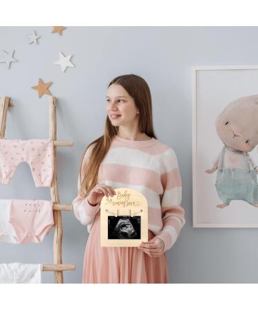 Pregnancy Announcement Sonogram Frame - Wooden Stand for Ultrasound Photo - Perfect Gift for Mother-to-be - Social Media Baby Shower Prop (Large 8'' x 10'') - Buy Online on GoSupps.com