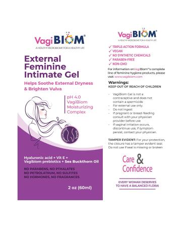 Biom Probiotics VagiBiom Vaginal Gel - Hyaluronic Acid & Glutathione for Moisture & pH Balance | Vegan & Paraben-Free - Buy Online on GoSupps.com