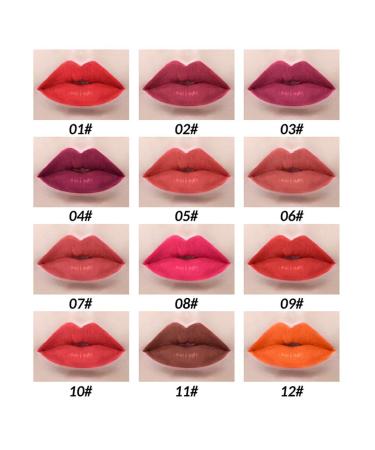12-Piece Waterproof Matte Lip Liner Set | Velvet Lipstick & Liner Collection | Perfect Plump Pencils in 12 Colors for Full Look - Buy Online on GoSupps.com