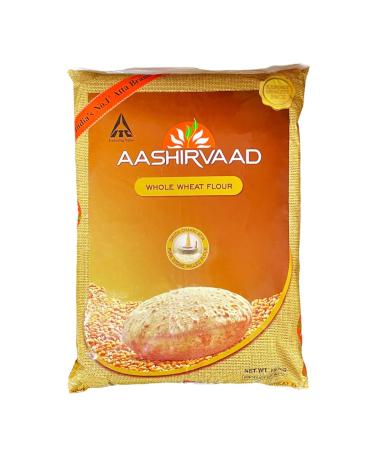 Aashirvaad Whole Wheat Atta | 100% Whole Wheat | Full of Fibre | Make Rotis & Chappatis | Traditional Indian Flour | Nutritious | Vegetarian | 10 KG Bag