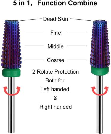 Lurrose 1pc nail polisher nail drill tool Nail Grinding Head acrylic nail drill bits nail implements Electric Nail Drill Head nail painting tools steel nail drill bit earphone alloy purple - Buy Online on GoSupps.com