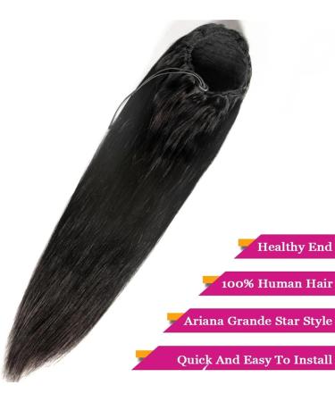 Ponytail Extension Drawstring Ponytail Extensions Straight Human Hair Extensions Brazilian Remy Hair Straight Ponytail Clip In Ponytail Hairpieces for Women Ponytail Hair Extension(Size:18Inch 150g) 18Inch 150g Straight Hair - Buy Online on GoSupps.com