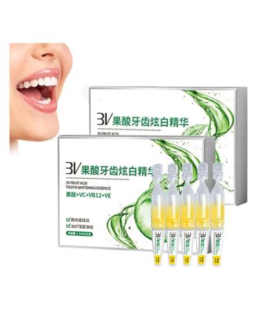 Tlopa ampoule toothpaste tooth elevation essence 3 V fruit acid tooth whitening essence tooth whitening gel fruit acid tooth elevation removal of tartar and dental surface (2 box) 2 boxes