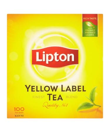 4 x 100 tea bags Lipton Yellow Label Tea - Black Tea (600g) 100 pieces (pack of 4) - Buy Online on GoSupps.com