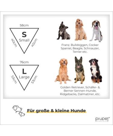 Piupet Dog Half (S) - 58x40x40cm - 2 Set Stylish Dog Haller for Large Dogs - Yellow/Gray Bandana for Great & Small Dogs - Buy Online on GoSupps.com