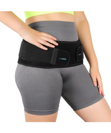 AKSO MEDICOS Sacroiliac Hip Belt -Lower Back Support Blet for Women and Men-Pelvic Support Belt-Hip Braces for Hip Pain-Adjustable Trochanter Brace Large Large(Hip Size 41- 52)
