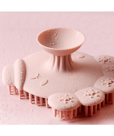 Silicone Scalp Massager & Shampoo Brush - Pink Octopus Shape, Exfoliating Body Brush for Adults & Kids (1 pc) - Buy Online on GoSupps.com
