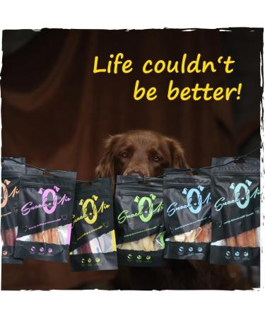 SnackOMio Premium Duck Chew Spirals for Dogs - 110g Chewy Dog Snacks | International Shipping Available - Buy Online on GoSupps.com