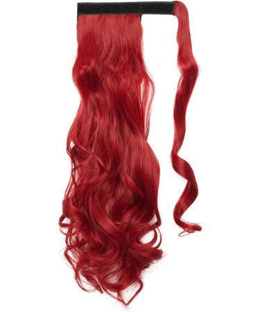 24 Long Dark Red Curly Wavy Wrap Around Ponytail Extension for Women - Buy Online on GoSupps.com