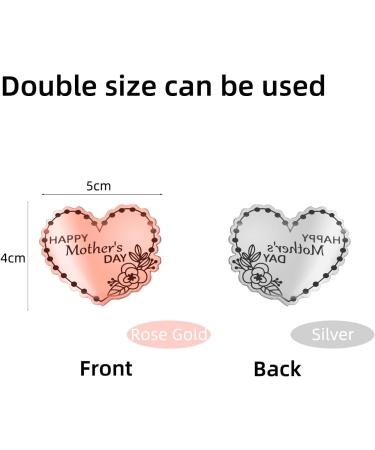 BFJ Mothers Day Cupcake Toppers Acrylic 12pcs Rose Gold Heart Cake Toppers for Best Mom Birthday Party Decorations - Buy Online on GoSupps.com
