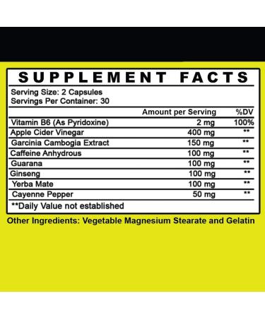 Angry Supplements Angry Energy Caffeine Capsules - All Natural Non-GMO Energy Booster for Stamina & Focus | Boost Mind & Body Health (1-Bottle - Buy Online on GoSupps.com