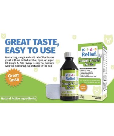 Kids Relief Cough & Cold Syrup for Kids 0-12 Yrs, for Dry and Productive Cough, Caramel Flavor, Gluten and Dye Free, No Added Sugar, 3.4 Fl Oz (Pack of 1) - Buy Online on GoSupps.com