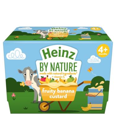 Heinz By Nature Fruity Banana Custard Pot 4 x 100g