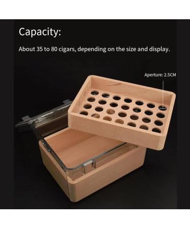 Cigar Box Humidors Cigar Box Portable Cigar Box Keeps Cigars Fresh Moisture-Proof and-Proof Suitable for 35-80 Cigars - Buy Online on GoSupps.com