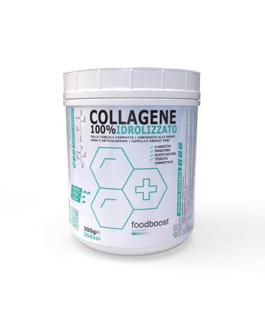 foodboost srl Collagen powder 300 g elastic skin hair nails joints connective tissue neutral 100 natural