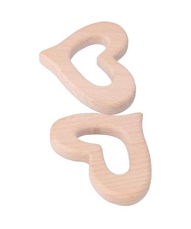 Buy 5pcs Heart Shaped Baby Teethers - DIY Polished Necklace Pendant Crafts for Teething Relief - Buy Online on GoSupps.com