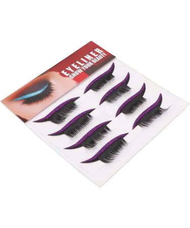 Glitter Sticker Set with Bold Colors for Easy Makeup Black Solid 4 Pairs Waterproof and Reusable Suitable for Parties and Daily Life (Purple) - Buy Online on GoSupps.com