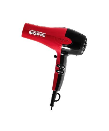 RED by Kiss Tourmaline Ceramic 2200W PRO Hair Dryer - Professional Frizz-Free Extra Combs 6 Heat Settings | International Shipping - Buy Online on GoSupps.com