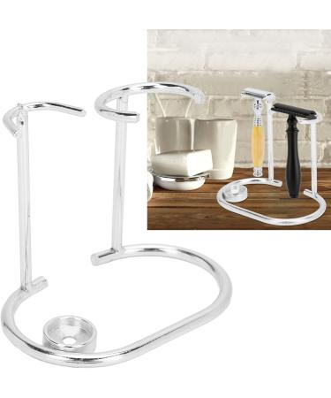Stainless Steel Razor Stand - Modern Portable Shaving Brush Holder - Rustless Design for Restroom (Silver) | International Shipping - Buy Online on GoSupps.com
