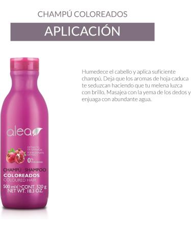 ALEA - Shampooing pour cheveux color s - 500 ml - Extrait de grenade - Maintient la couleur des cheveux plus longtemps - Sans sulfates ni parab nes 500 ml (Lot de 1) - Buy Online on GoSupps.com