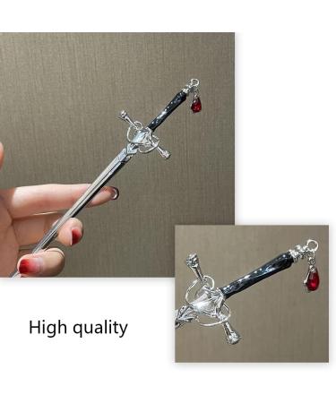 YSfuyi Metal Hairpin Chinese Punk Style Hair Stick Sword Shape Hair Chopstick for Women Headwear Hair Accessory 7.48in (19cm) - Buy Online on GoSupps.com