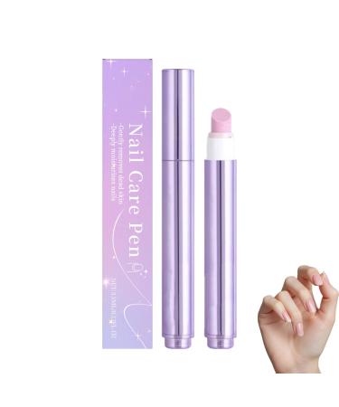 3-In-1 Nagelhaut Lstift Multifunktions-Nagelhaut Lstift Mit Keramikspitze Und Nagelhautschieber Spendet Feuchtigkeit Hellt Die N Gel Auf Und Entfernt Nagelhaut Trockene Und Br Chige N Gel (2 PCS)