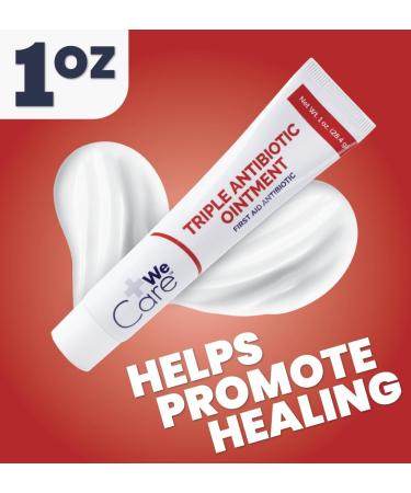 1 Oz Triple Antibiotic Ointment Tube | First Aid for Minor Cuts Scrapes & Burns to Help Prevent Infection | Promote Skin Healing - Buy Online on GoSupps.com