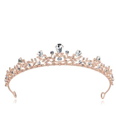 Royal Crystal Princess Wedding Tiara Headpiece - Rose Gold | LovelyLovelyshop - Buy Online on GoSupps.com