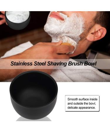 Stainless Steel Shaving Bowl - Durable Heat Insulated Mug for Men | Perfect for Shaving Soap & Cream - Great Addition to Wet Shaving Kit (Black - Buy Online on GoSupps.com