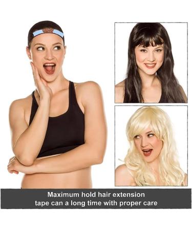 Junterone Blue Double Sided Wig Tape Hair Tape for Toupee Adhesive Tape for Lace Front Ultra-Hold Wig Glue Mini Tabs Tape Easy Install Easy to Use - Buy Online on GoSupps.com