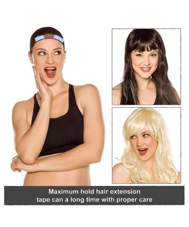 luxurious Blue Double Sided Wig Tape Hair Tape for Toupee Adhesive Tape for Lace Front Ultra-Hold Wig Glue Mini Tabs Tape Easy Install - Buy Online on GoSupps.com