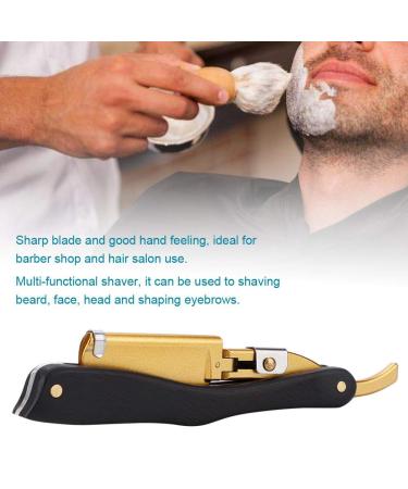 Portable Straight Edge Safety Razor | Lightweight Wooden Handle Barber Shaver for Salons & Barbershops (Black) - International Shipping - Buy Online on GoSupps.com