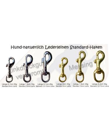 Buy Premium Fat Leather Lines (1m 1.35m 2.20m 3m) - Chrome/Brass Options | High-Quality Dog Leash with Black Chrome Hook | International Shipping Available - Buy Online on GoSupps.com