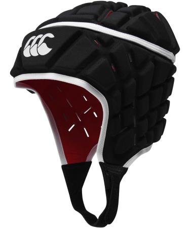 Canterbury CCC Rugby Raze Headguard  Scrum Cap  Full Coverage  Soft-Edged Chin Strap  Designed Holes Aid Ventilation  Foam Padding Black / Red Medium - Buy Online on GoSupps.com