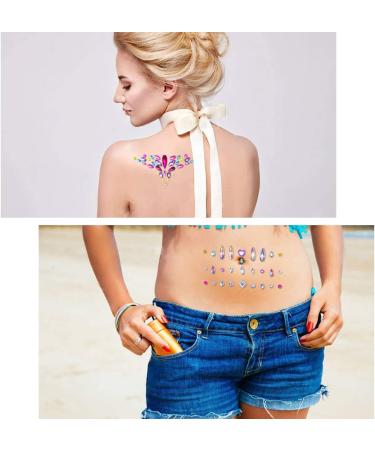 Duufin 15 Sets Face Jewels Stickers and Glitter Temporary Tattoos - Festive Mermaid Crystal Gems for Rave Party (15 Boxes Included) - Buy Online on GoSupps.com