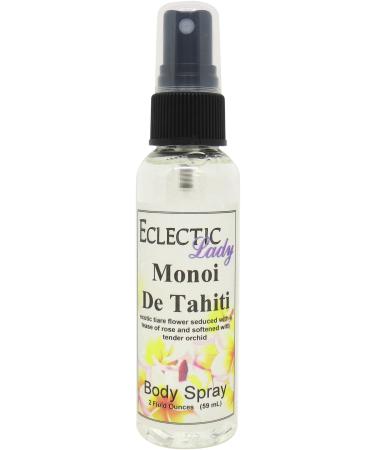 Monoi de Tahiti Body Spray 2 ounces Body Mist for Women with Clean Light & Gentle Fragrance Long Lasting Perfume with Comforting Scent for Men & Women Cologne with Soft Subtle Aroma For Daily 2 Fluid Ounces