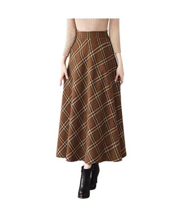 Women Maxirock simple winter skirt Elegant elastic casual flowers ruffles short skirt long printed rock extended button skirt women winter skirt orange m