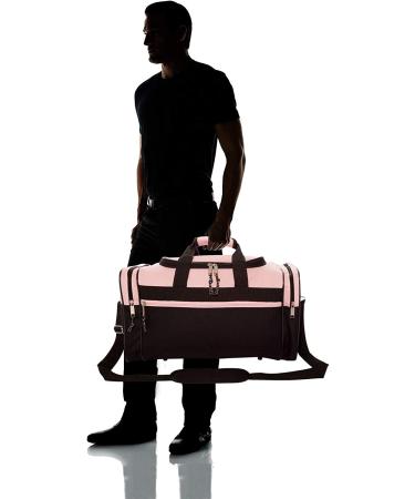 DALIX 17 Blank Duffle Bag - Pink | Durable Gym & Travel Size Sports Bag - Buy Online on GoSupps.com