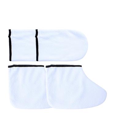 Gants en paraffine Soin des mains et des pieds | Gants de spa hydratants housses r utilisables pour femme et p dicure domicile soins de beaut toilettage personnel routine quotidienne