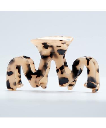 Large Tortoise Shell Claw Clips 3.5 Inch - Checkered French Design Hair Jaw Clamp for Women - 2 Pack - Buy Online on GoSupps.com
