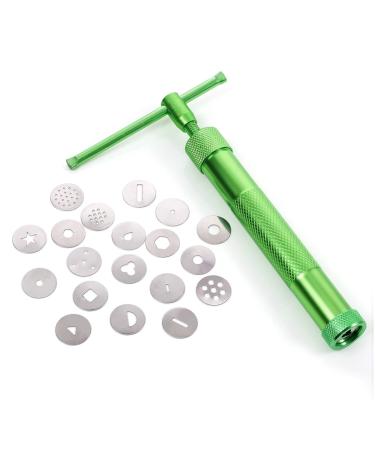 Stainless Steel Clay Extruder Gun with 20 Discs. Ceramic Craft Crowded Mud Machine Sugar Paste Extruder Cake Fondant Decorating Tools