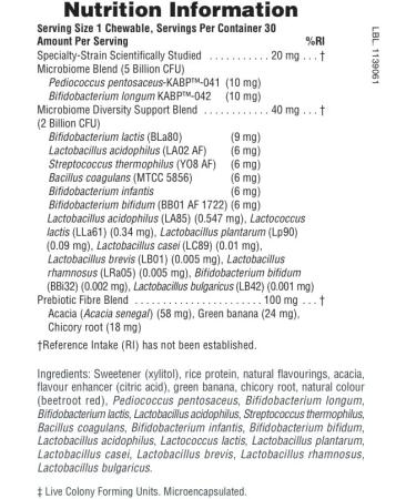 Nature's Plus GI Natural Probiotic for Kids - 7B CFU, Delicious Mixed Berry, 30 Chewables - Buy Online on GoSupps.com