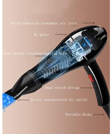 Travel Hair Dryer 3 Heat Levels 2 Speeds Portable Ionic Cordless Hair Dryer Fast Drying Suitable for Men and Women - Buy Online on GoSupps.com