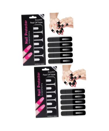 FRCOLOR 200 Sheets Manicure Nail Polish Guard Protective Film Sticker Nail Polish Guards for Fingers Edge Sticker Nail Protector from Nail Polish Safety mask Nail Polish 3.00X2.50X0.10CMx2pcs As Shownx2pcs