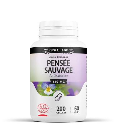 Organic Wild Pansy 220 mg - 200 Capsules - Ecocert Certified - Orgaliane