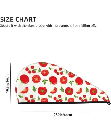 Fresh Red Tomato Microfiber Hair Towel - Super Absorbent Wrap for Long Curly & Thick Hair | Quick Dry Coral Velvet for Women - Buy Online on GoSupps.com