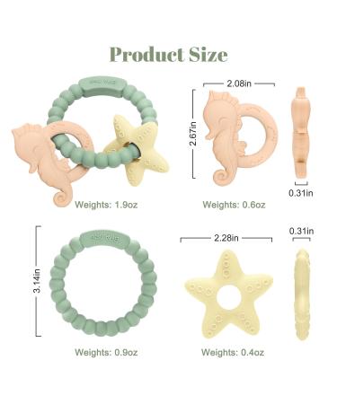 ClDy Ocean Green Bite Ring for Babies | BPA-Free Silicone Teething Toy | Soothing & Stimulating Gums | Ideal for 3 Months+ - Buy Online on GoSupps.com