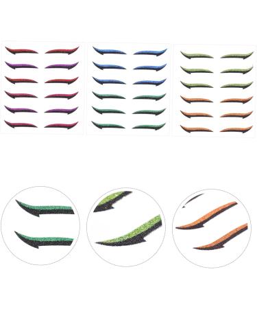 18 Pairs Anti Sweat Eyeliner Instant Eyeliner Stickers Makeup Tape Double Sided Eyelid Tape Blue Eyeshadow Green Duct Tape Blue Glitter Eyeshadow Mens Stickers Man Make up Adhesive - Buy Online on GoSupps.com