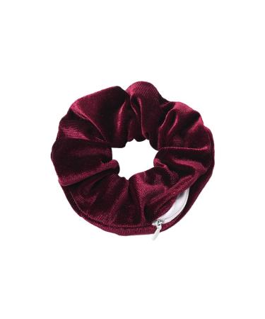 Kimilike Velvet Scrunchie with Zip Pocket - Stylish Elastic Hair Accessory for Women & Girls - Buy Online on GoSupps.com